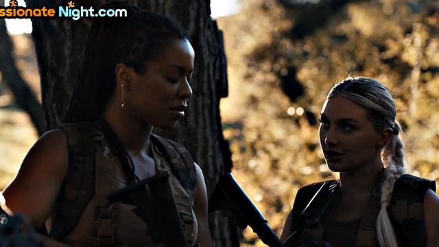 Big-titted bae doggystyled in threesome