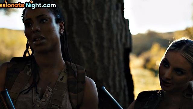 Big-titted bae doggystyled in threesome