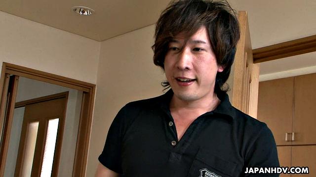 Dirty Emiko Koike enjoys threesome sex