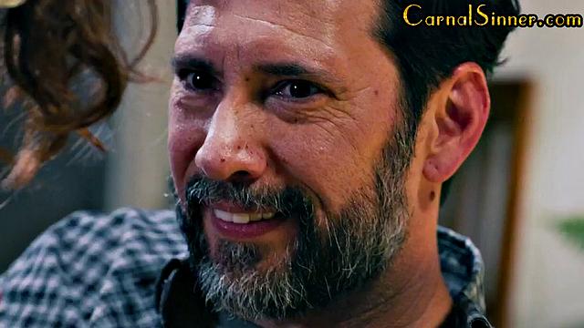 Stepmom and daughter banged in 3some.