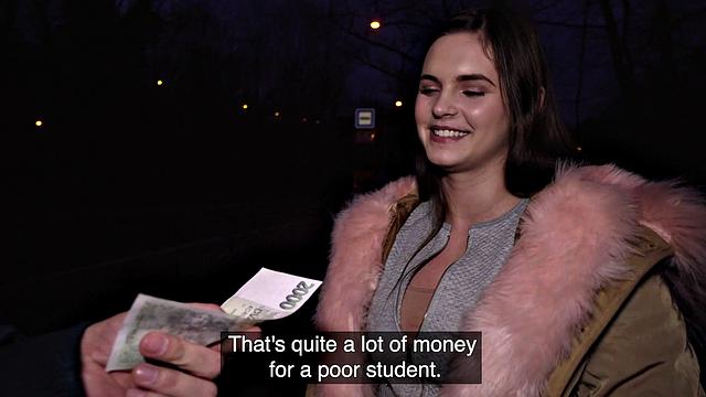 Student with Natural Boobs