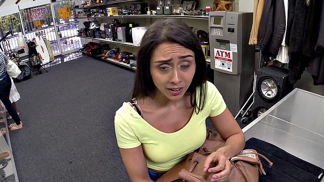 Pawnshop customer cheats and fucks with big cock boss