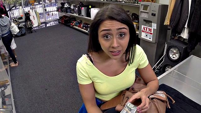 Pawnshop customer cheats and fucks with big cock boss