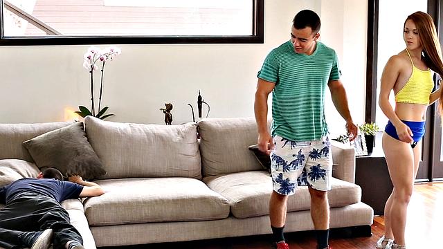 Petite Redhead Fucks BFs Friend