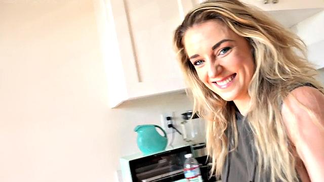 Amateur anal babe with perky boobs banged anally at home