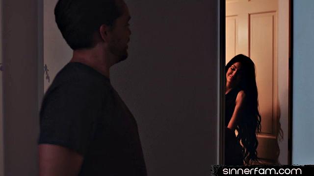 Stunning stepmom smashed by son