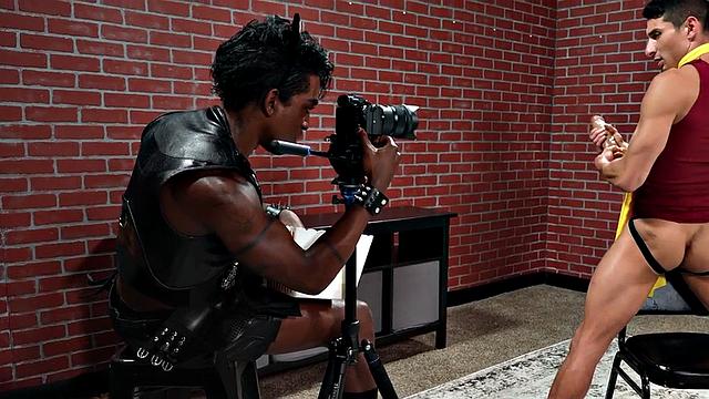 IR mesmerized stud in costume fucked bareback after feeding