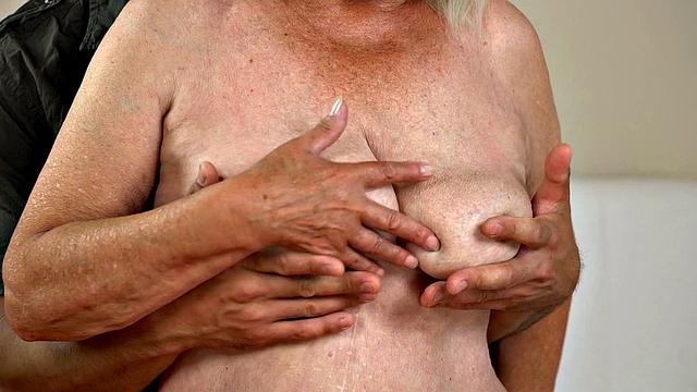 LUSTY GRANDMAS - Horny Granny Gets Her Hairy Pussy Fucked By Her Stud Lover