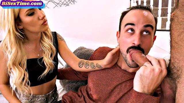 Bi anal train with pierced slut