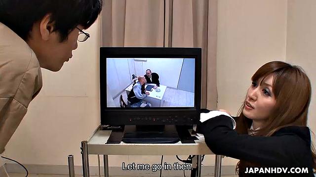 Cute police seduces a horny criminal