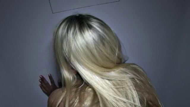 Blonde with a bald pussy takes it from behind in a POV doggystyle with close-ups of blowjob and pussy play