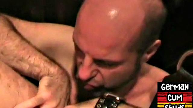 Real German gay rimmed and fingered in orgy after anal