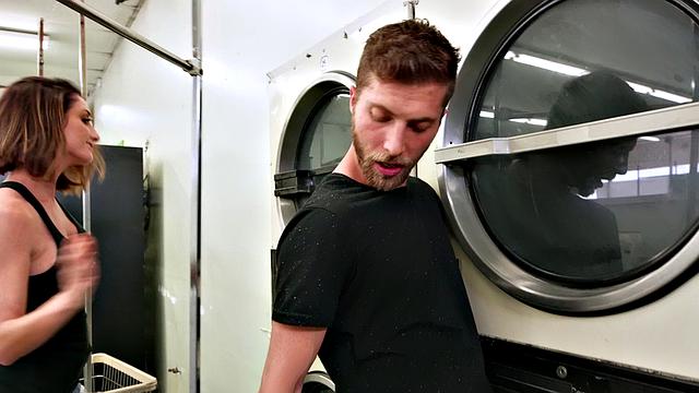 Slutty brunette with tattoos gets pounded hard in public by a hung guy