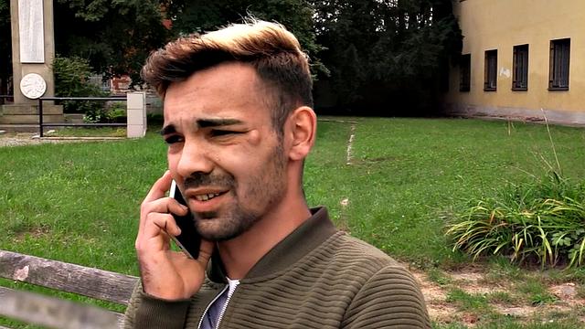 Pulled Euro Twink barebacked outdoors after blowjob