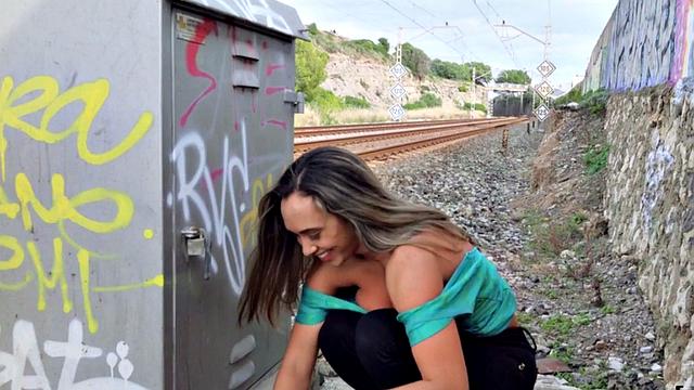 Picked up Latina rides before doggy stuffed in public