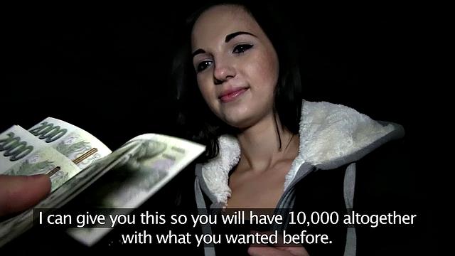 Watch this tattooed slut get her pussy drilled in POV with a thong on the side