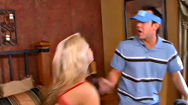 Sarah Vandella relieves tension with a big cock