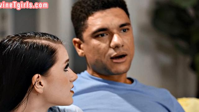 Big-titted Trans Smashed by Lover