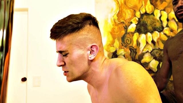 HotHouse - Hottest Ebony Bodybuilder Fills Up Cute Jock With Cum