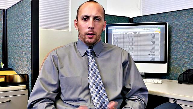 Insatiable boss demands 3some in the office kitchen while wearing glasses