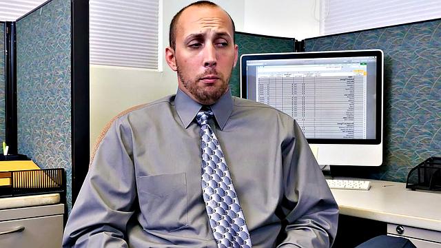 Insatiable boss demands 3some in the office kitchen while wearing glasses