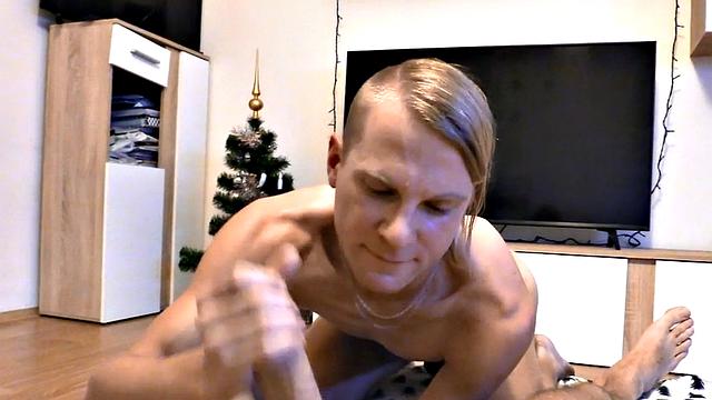 Euro Stud goes gay in POV for cash till cumshot