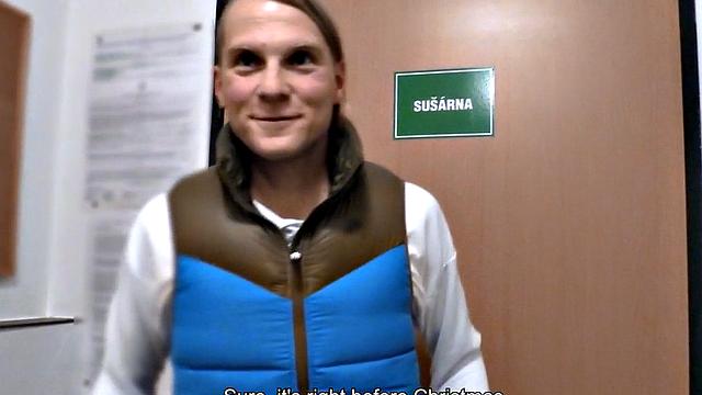 Euro Stud goes gay in POV for cash till cumshot