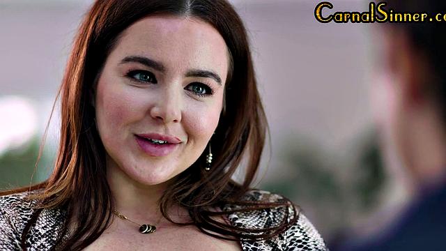 Busty redhead MILF gets pounded after fingering