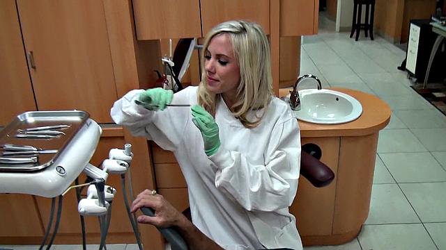 Kinky hospital patient in lingerie enjoys getting her bald pussy drilled in reverse cowgirl position
