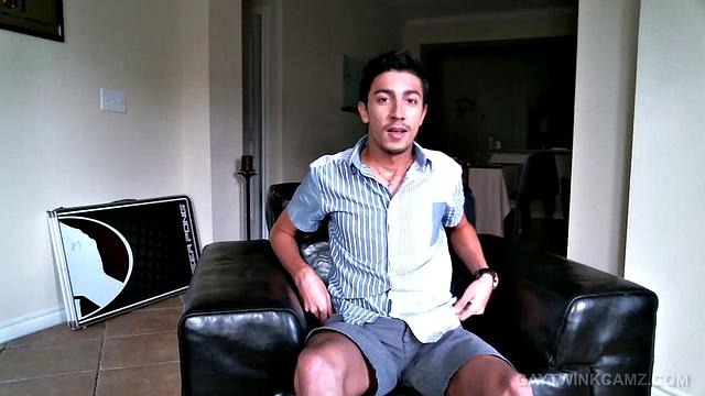 Skinny Alex Strokes His Big Dick