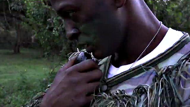 Army gay fucked outdoors in missionary in anal