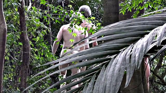 Army gay fucked outdoors in missionary in anal