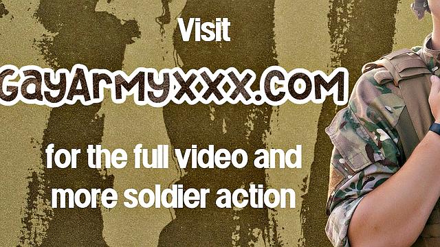 Army gay fucked outdoors in missionary in anal