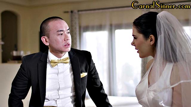 Naughty babe cockfucked by lover