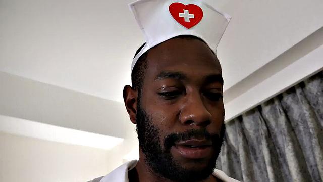 IR bisexual busty nurse MILF enjoys 3some BBC banging