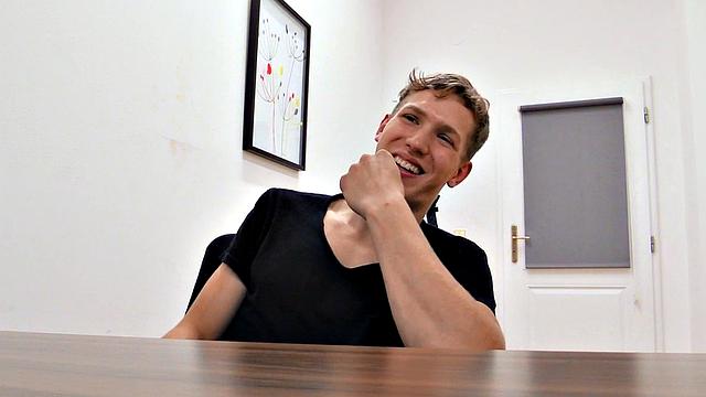 Real stud stroking and sucking cock till cumshot