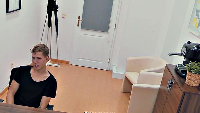 Real stud stroking and sucking cock till cumshot