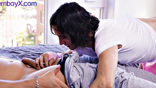 Cockcage roseboy barebacked by stud in greedy asshole