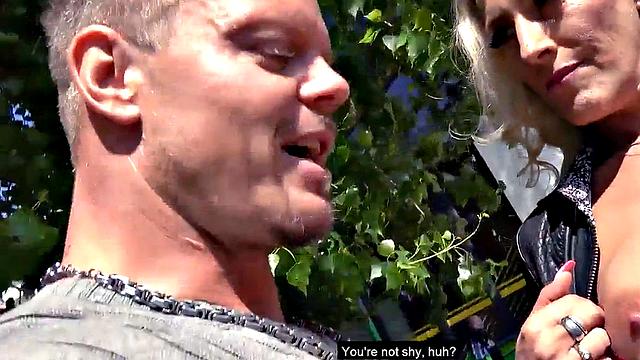 Bombastic German mature fucked outdoors by sex date