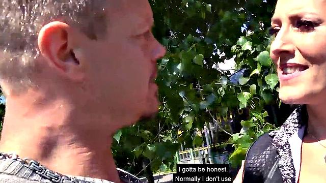 Bombastic German mature fucked outdoors by sex date