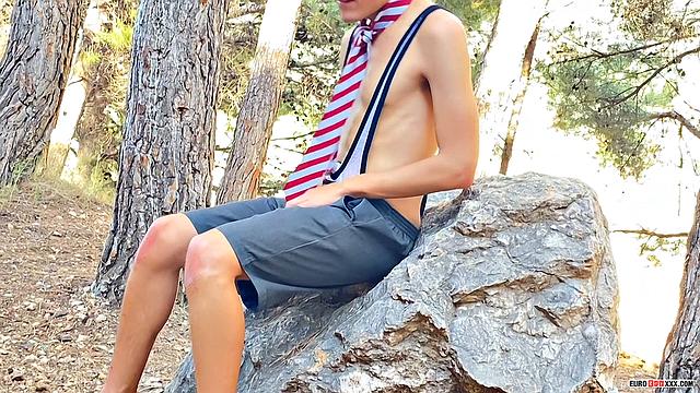 Drooling Twink Cock Outdoors - Danny Bianchi