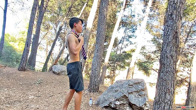 Drooling Twink Cock Outdoors - Danny Bianchi
