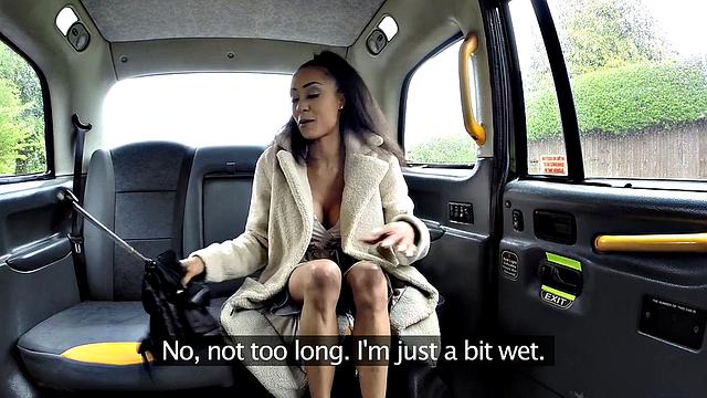 Tiny ebony with big tits has facial