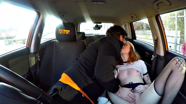 Sexy Minx in glasses gets drilled in all positions while driving