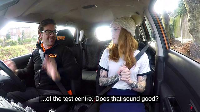 Sexy Minx in glasses gets drilled in all positions while driving