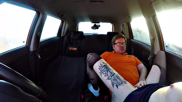 Sexy Minx in glasses gets drilled in all positions while driving