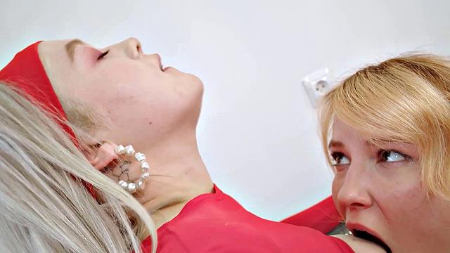 VIP4K. Sexy teacher has fun with two dance students