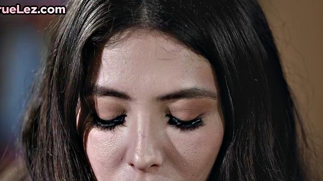 Dirty MILF seduces hairy lesbian before eating her out