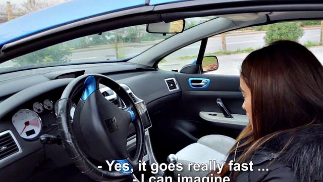 Pickedup Latina rides dick before doggy in the car