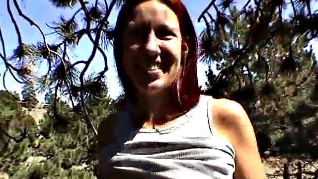 Cheating GF gives a handie with a baldys cock